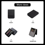 PU Leather 6 Fountain Pen/Pencil Tray Case, Magnetic Closure - Image 5