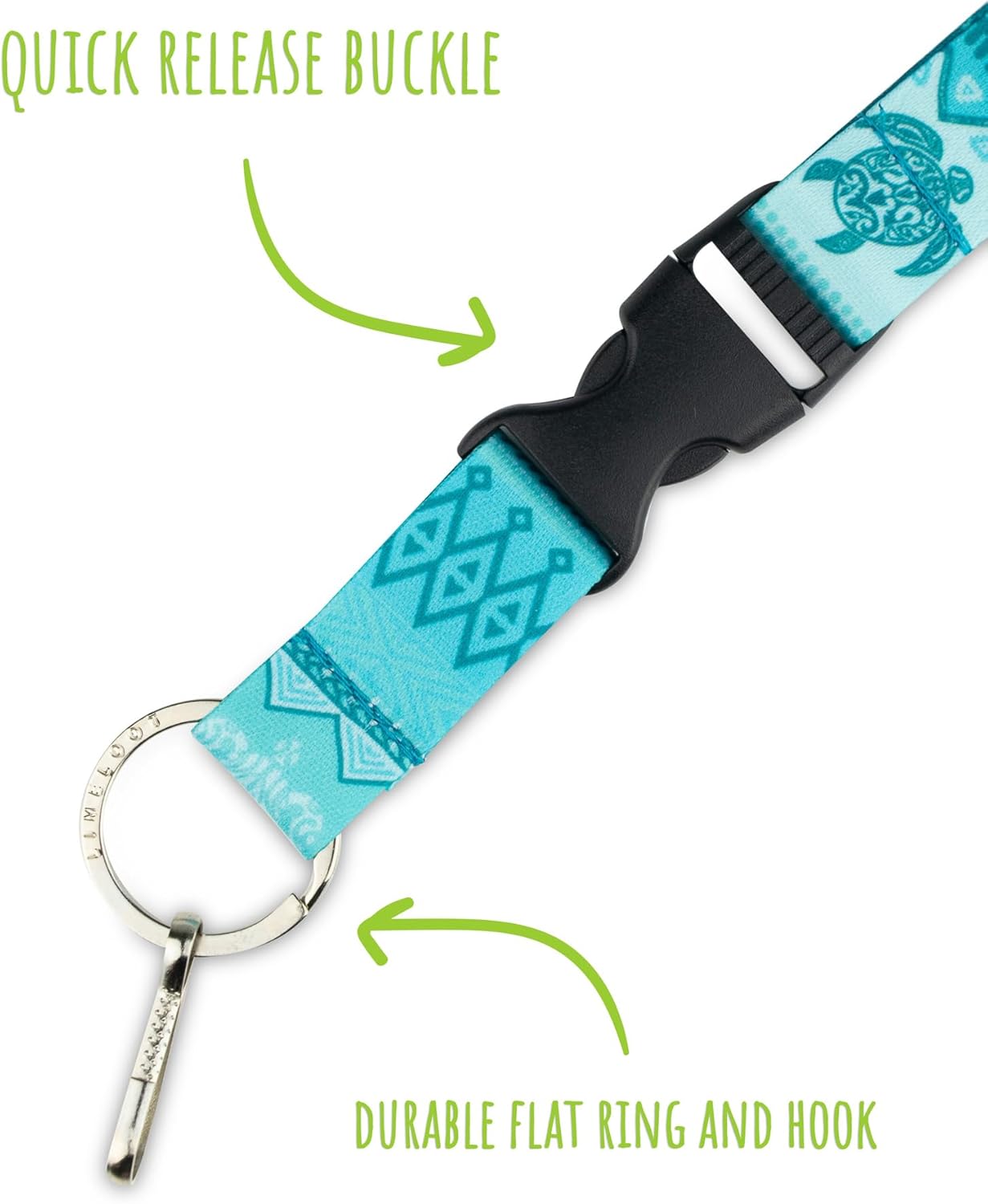 Limeloot Lanyard for Keys, ID Badge, Accessories | Neck Lanyard for Men and Women with Quick Release Buckle and Flat Ring