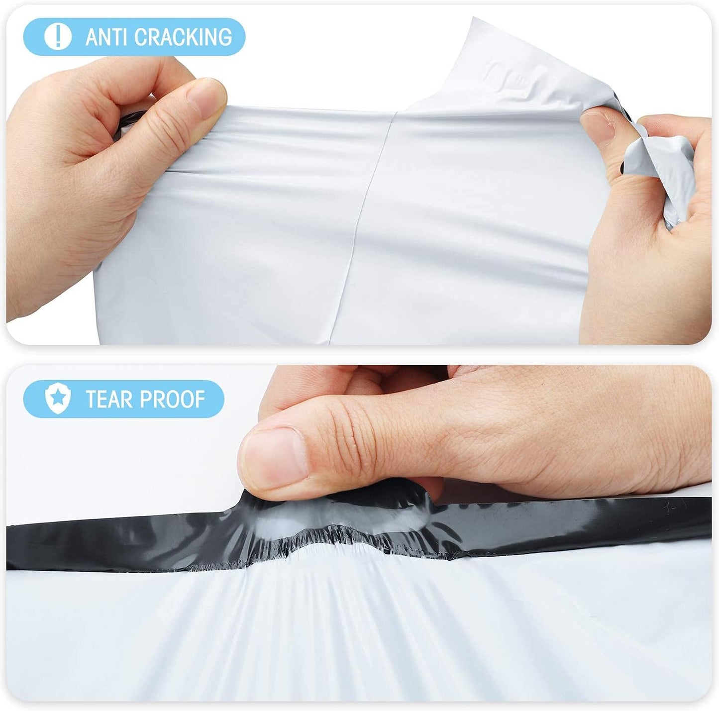 Fuxury 40000 Pcs Large Poly Mailers 19x24 Inch, Waterproof Shipping Bags for Clothing, Strong Adhesive Shipping Envelopes for Small Business Suppliers, Self Seal Mailers Poly Mailing Bags White
