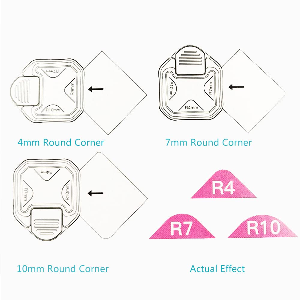 3 in 1 Paper Corner Cutter/ Rounder, Punches for Crafts, DIY Hole Puncher, Photo Card Making and Scrapbooking (Green)