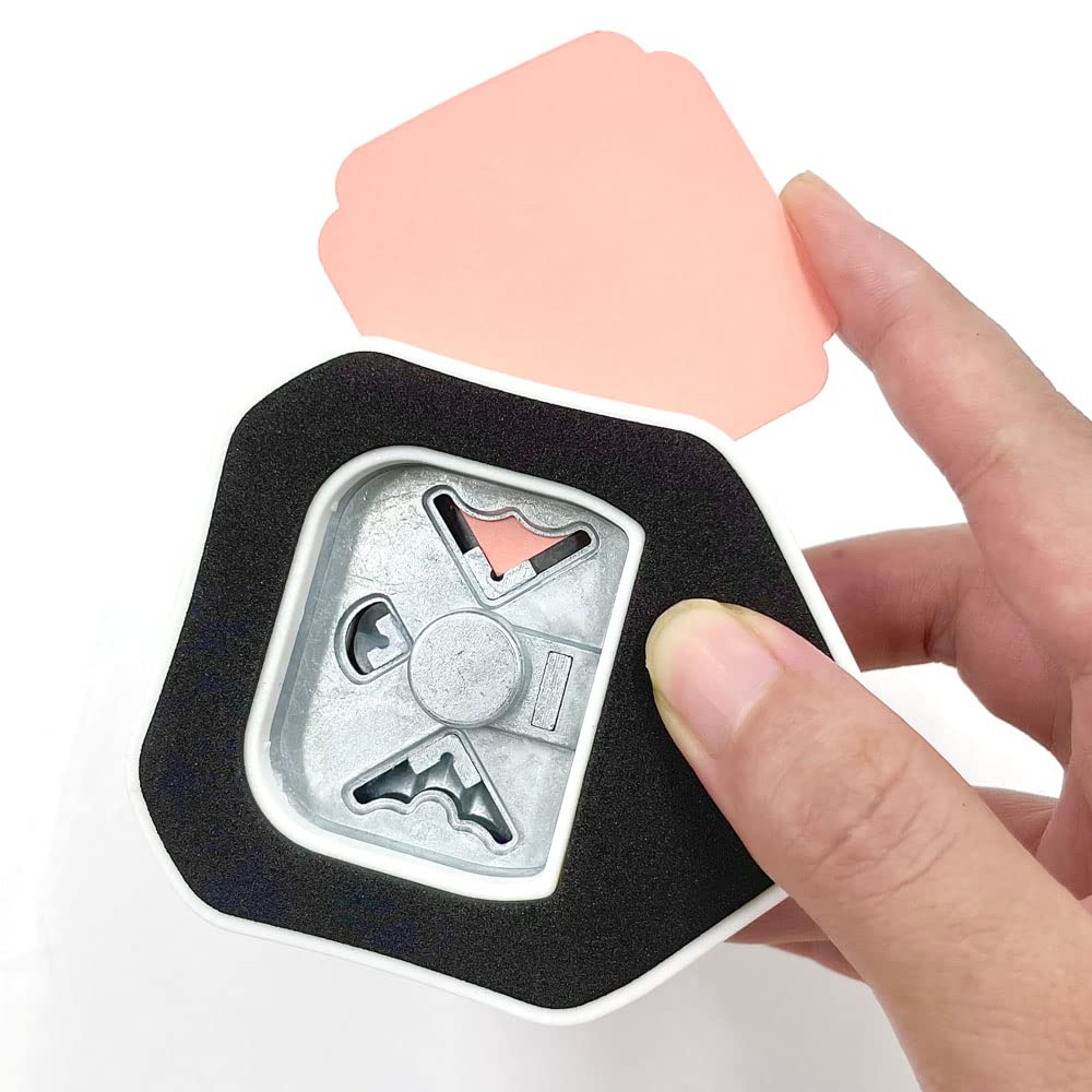 3 in 1 Paper Corner Rounder, 3 Shapes Punches for Paper Crafts, Corner Cutter, Purple