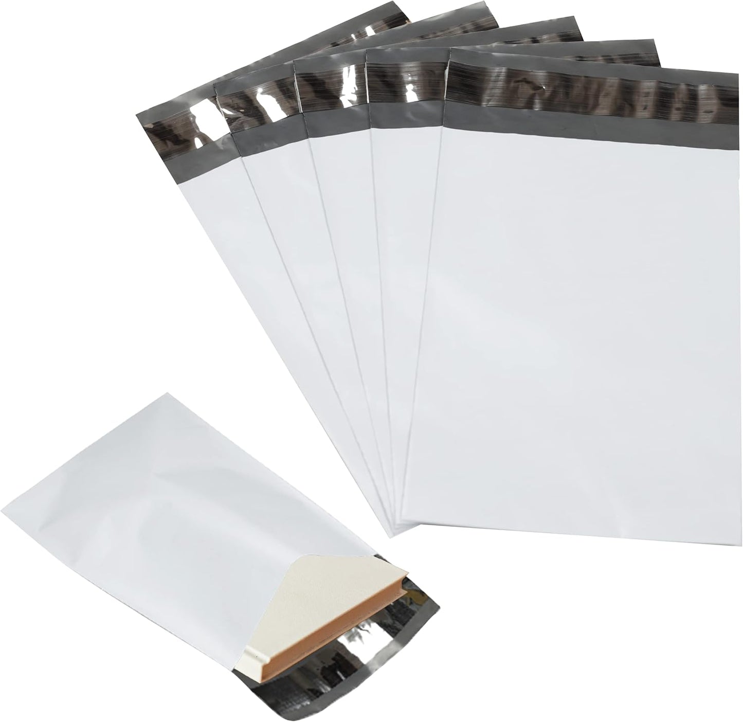 300 Pack Secure Seal White Poly Mailers Shipping Bags - Safe Shipping with 32x32 Mailers Poly Bags - E-Commerce Poly Bags for Shipping - Self Sealing 2 Mil Poly Shipping Envelopes