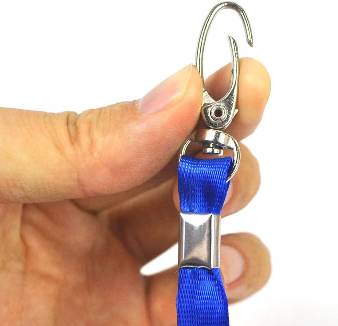 Lanyards 100Pcs Bulk Lanyard for Id Badges,Badge Lanyards Swivel Hooks Clips Great for Name Tags Badge