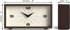 JONES CLOCKS® 'Odeon' Desk Clock | Modern Rectangular Design in Brown, Stylish - Image 4