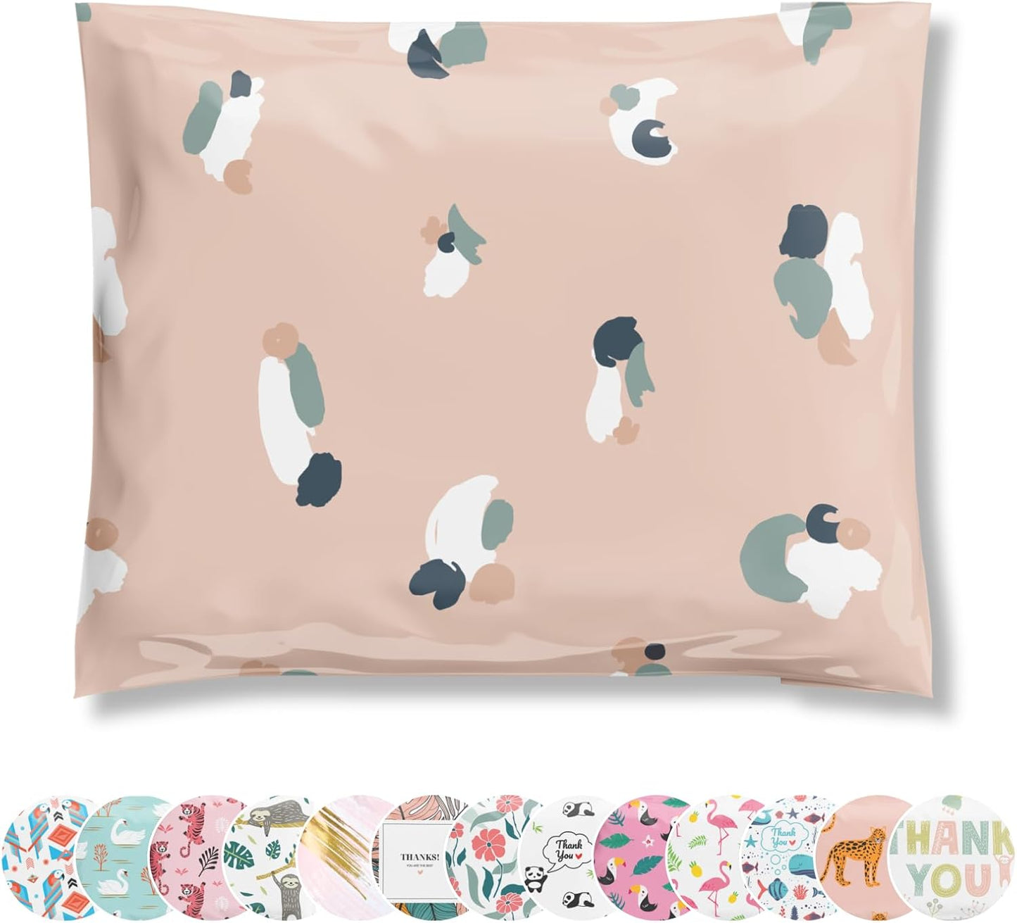Poly Mailers 12.5x15 50 Pack | Self-Sealing Shipping Bags Envelopes for Small Business | Waterproof Durable Packaging | Floral | Pink | à la mode Mailers