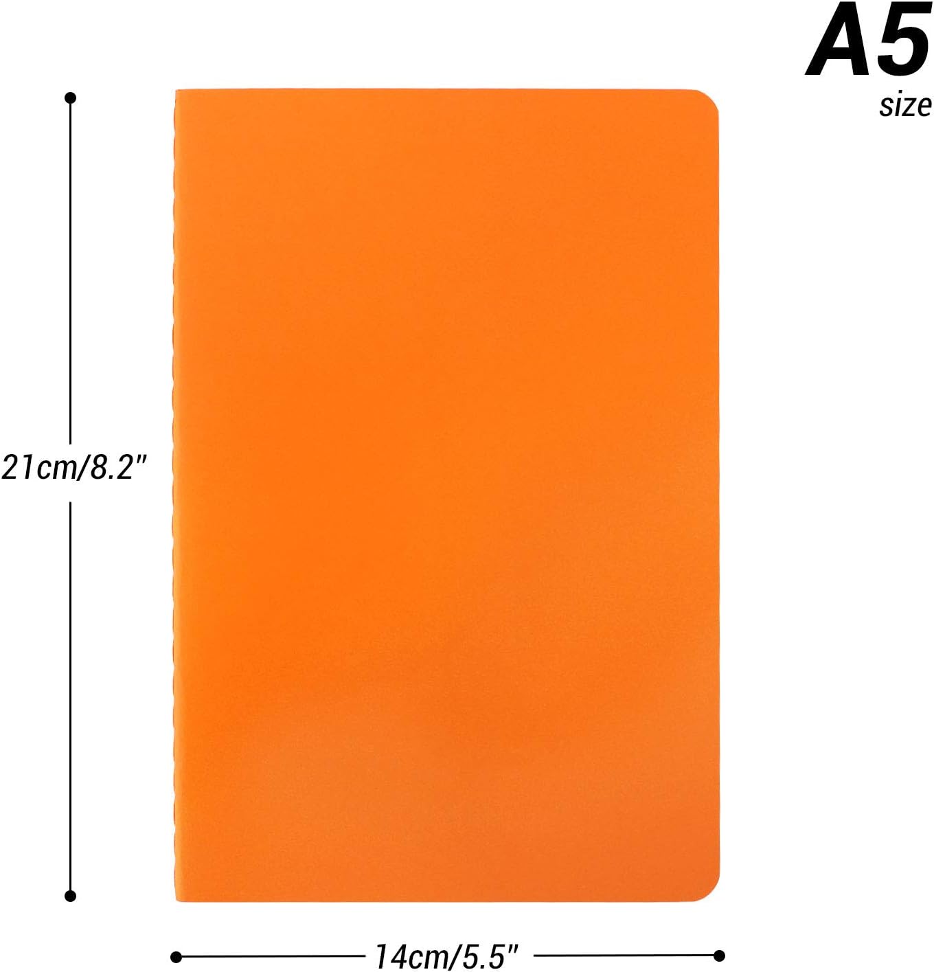 EUSOAR Subject Notebooks, A5 24 Packs 5.5" x 8.2" Soft Cover Lined Notebooks Journal, Drawing Notebook Notepad Sketchbook, Students Office Subject Diary Notebooks Journal 60 Lined Pages/30 Sheets