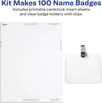 Avery Customizable Name Badges, Clip Style, 100 Total - Image 3