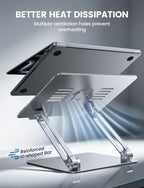 Lamicall Adjustable Laptop Stand, Portable Laptop Riser, Aluminum Laptop Stand - Image 6