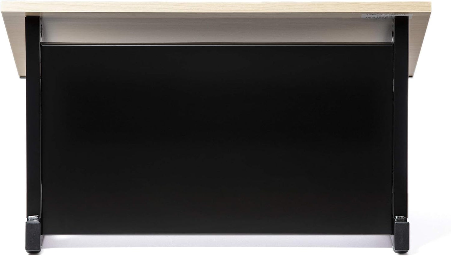 Audio Visual Direct Tabletop Lectern for Presentations, Black/Beech