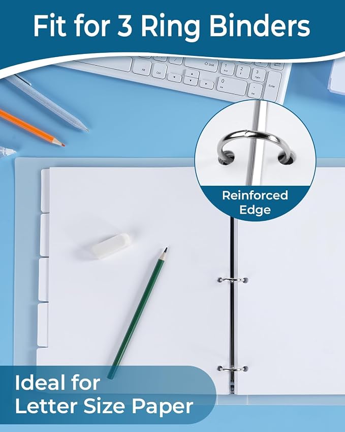 Dynta Binder Dividers for 3 Ring Binder 30 Sets, 1/5 Cut Tabs, Letter Size - Image 7
