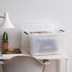 IRIS USA 40 Qt Stackable Plastic Storage Bins - Image 7