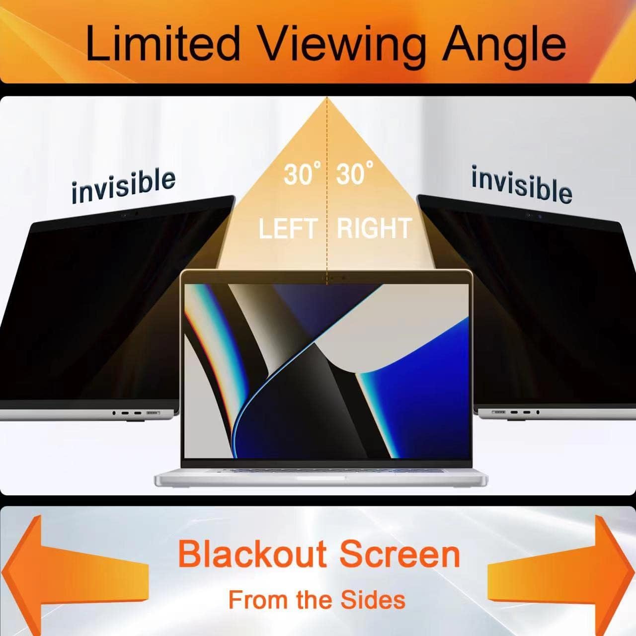 Mamol Privacy Screen MacBook Pro 16 Inch 2019 (A2141), Magnetic Removable Anti Glare Blue Light Filter Privacy Screen Protector with Webcam Cover for 16'' Apple Mac Laptop