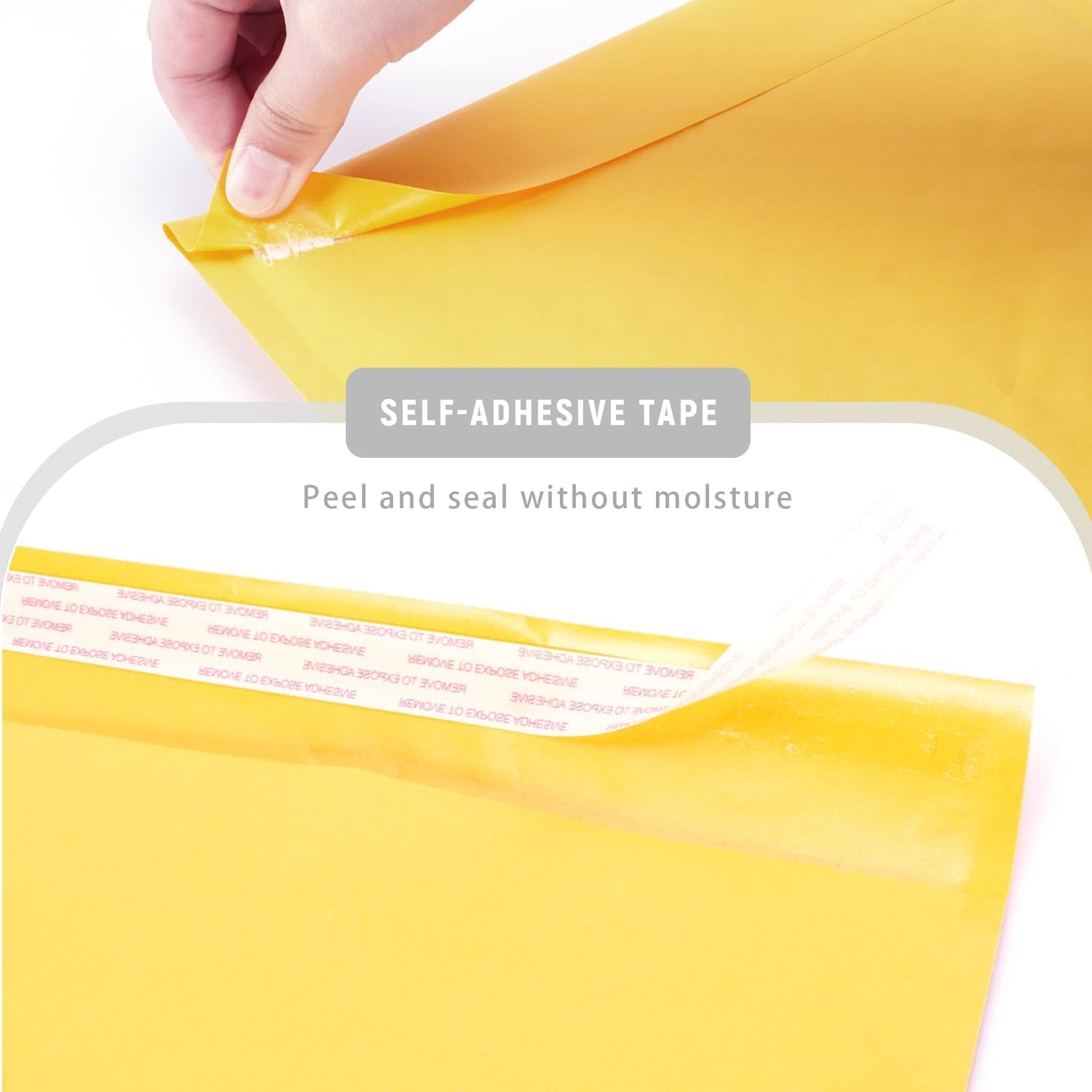 10.5’’ x 15’’ Yellow Kraft Bubble Mailers, Lightweight Padded Mailing Envelopes, Self Seal Kraft Envelopes Large Shipping Bags 25 pack