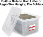 STAPLES File Box Plastic File Box Snap, Letter/Legal Size - Image 4