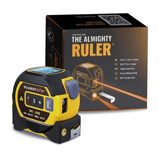 The Almighty Laser Tape Measure Ruler | Laser Distance Measurer, Magnetic by TheAlmightyTools