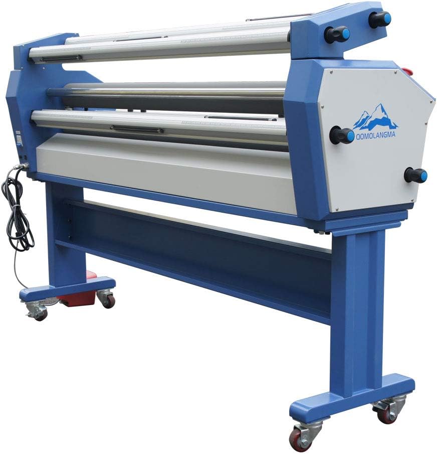 US Stock Wide Format Laminator 55in /63in Full-auto Wide Format Cold Laminator Machine Roll to Roll Large Format Laminating Machine with Trimmer (63 Inch, with Trimmer)