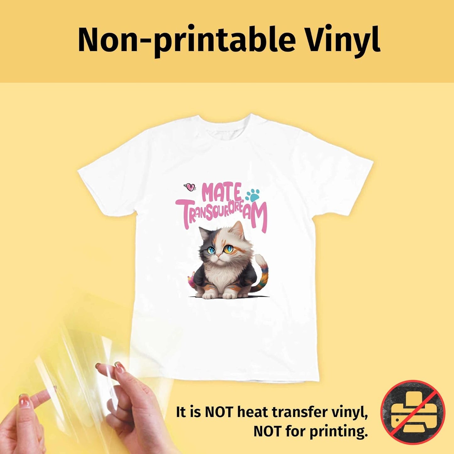 TransOurDream Tru-Heat Transfer Mask for Light T Shirts Transfer Paper (10 sheets, 8.5"x11") Clear Iron on Transfer Tape for Printable HTV Vinyl (TAPL-10)