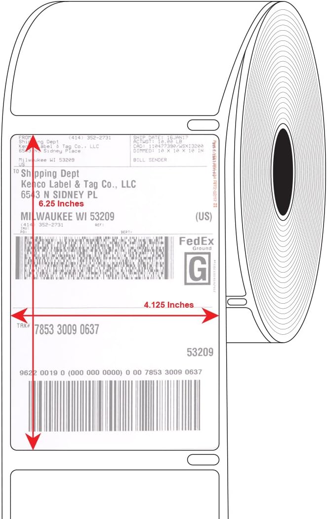 Dymo® Compatible 1744907-4" x 6" Dymo® 4XL Postage Shipping Labels (1 Roll - 220 Labels Per Roll) (2 Pack Fast Direct)