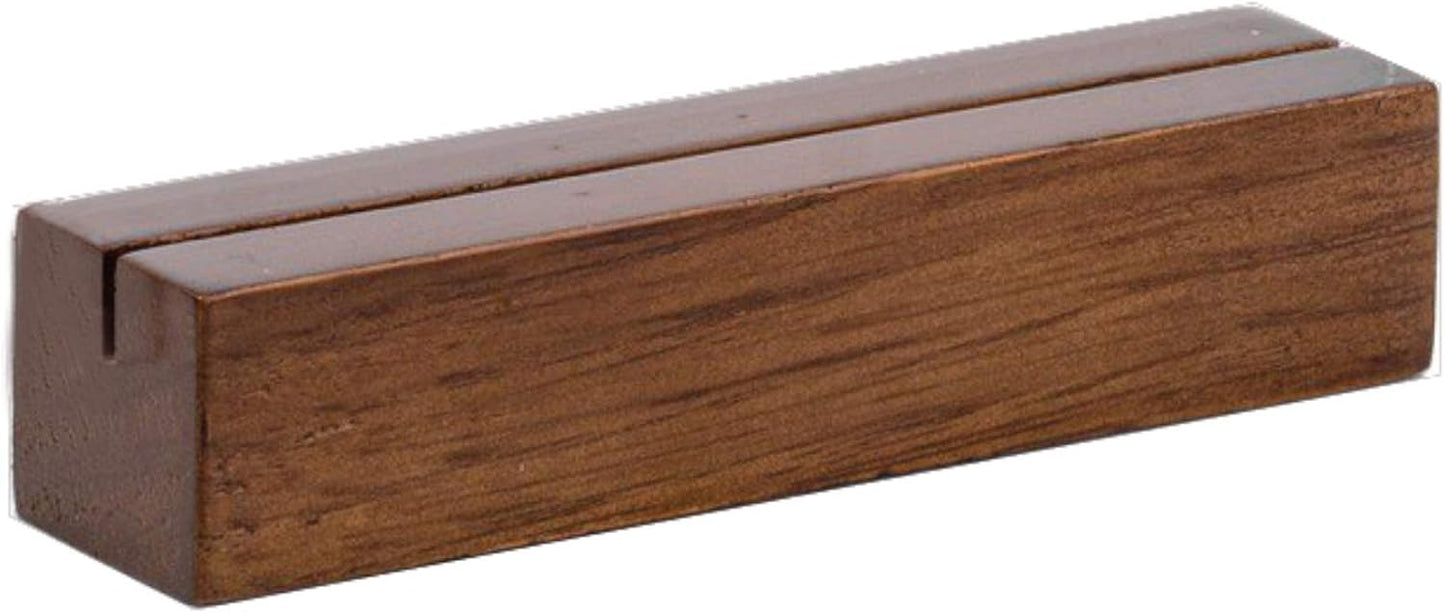 TUR Party Supplies (15 Set Rustic Walnut Wood Table Holder, Table Stands for Wedding, 5x7 Inch Clear Blank Acrylic Sheets, Perfect for Table Number Signs, Wedding Signs - Acrylic Sign NOT Included