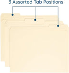 100 Blue Summit Supplies Heavy Duty File Folders Letter Size - Image 5