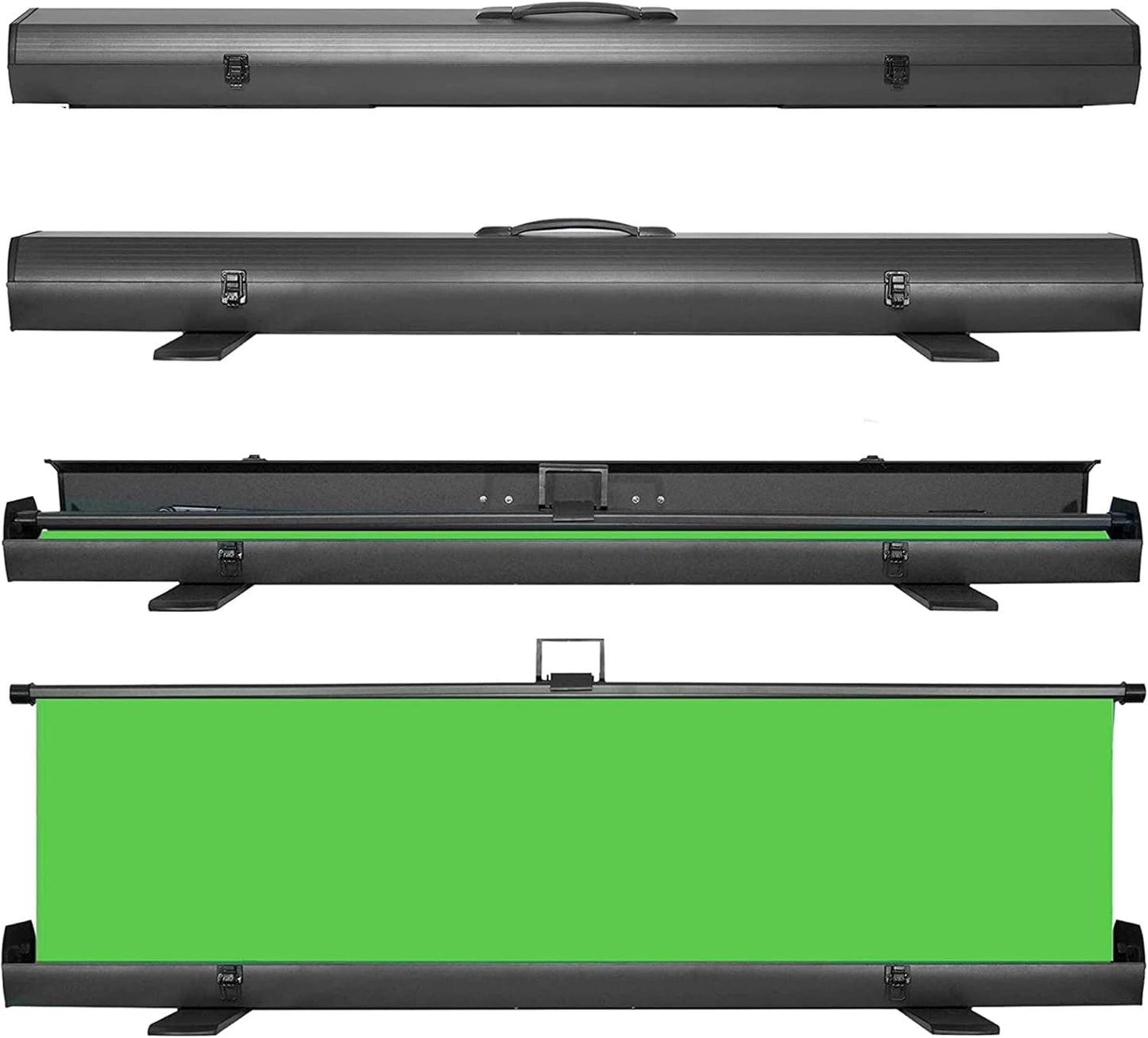 【Wider Style】 KHOMO GEAR 87-in Large Collapsible Green Screen Backdrop Portable Retractable Chroma Key Panel Photo Background with Stand for Video Conference, Photographic Studio, Streaming
