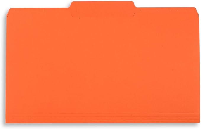 Blue Summit Supplies Orange File Folders, 1/3 Cut Tab, Legal Size, 100 Per Box - Image 4