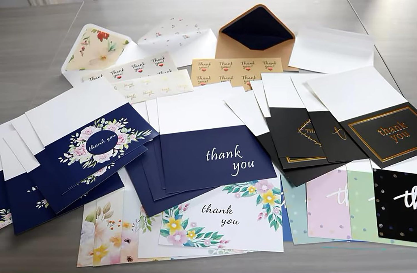 100pcs custom business cards thank you cards with logo picture 300gsm coated paper laminate two-sided printed (style 12)
