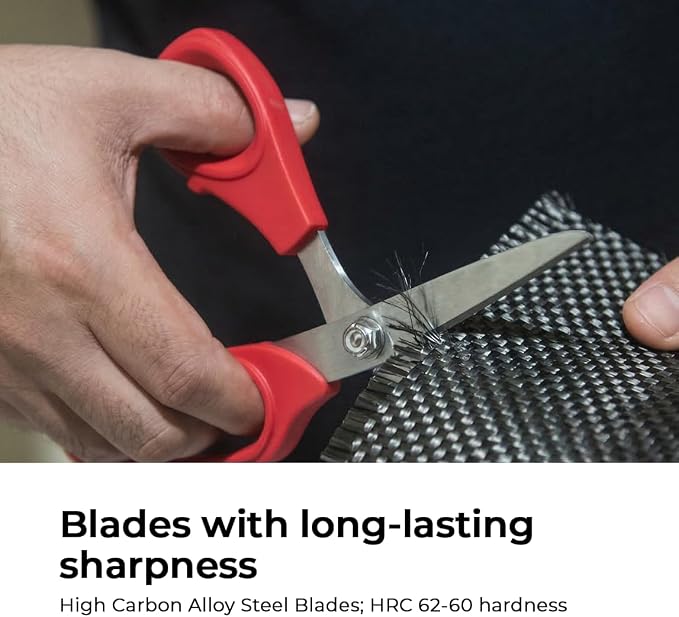 VAMPLIERS 8" Fiber Optic Kevlar Scissors Industrial Grade Carbon Steel Shears - Image 5