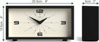 JONES CLOCKS® Odeon Desk Clock | Modern Rectangular Design | Black | Stylish - Image 4