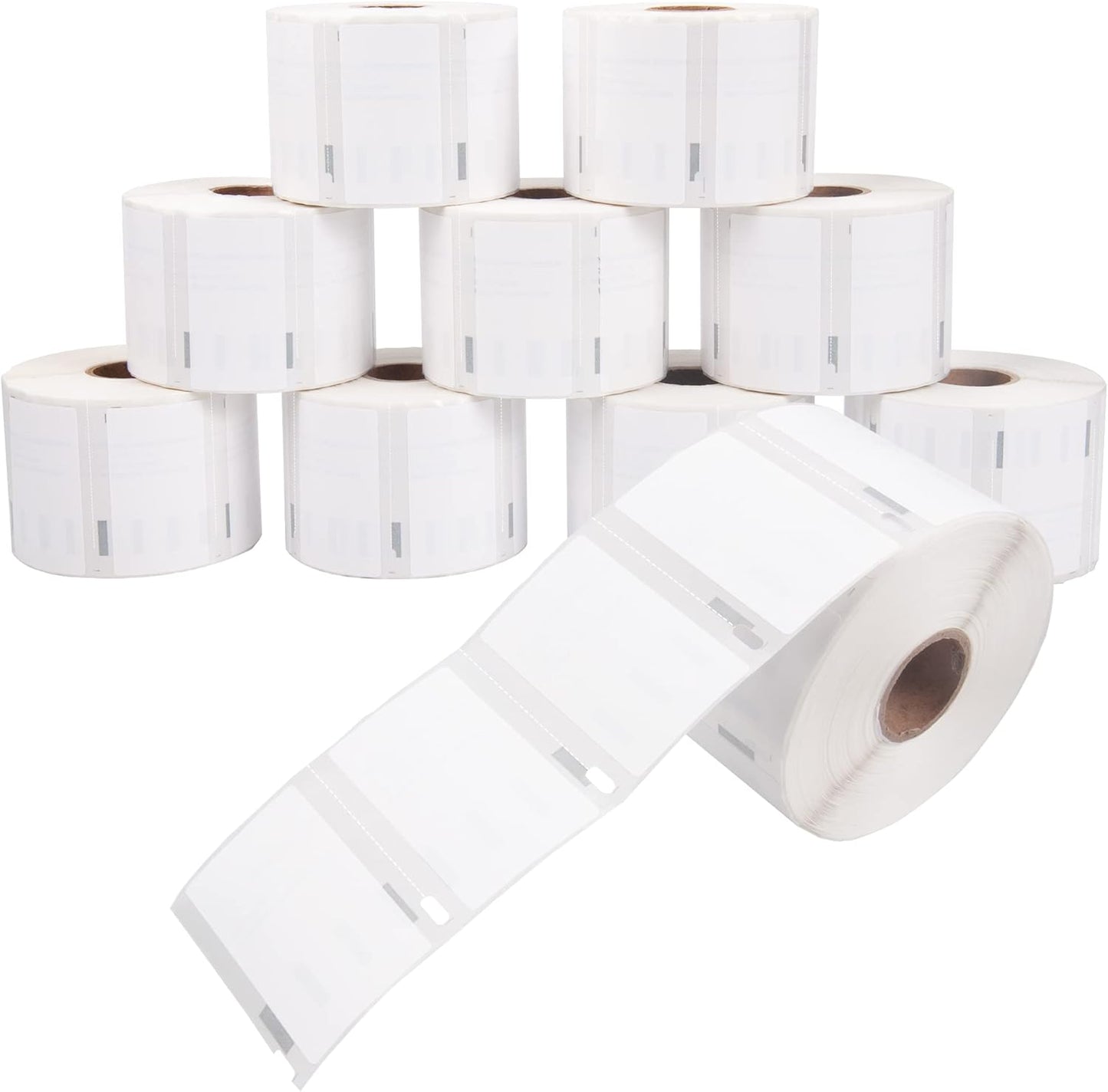 L LIKED 10 Rolls 2.25" x 1.25" Direct Thermal Barcode Labels, Perforated Line, Compatible with Rollo, Zebra, Jadens, Nelko, Munbyn, Phomemo Desktop Printers and for Dymo 30334 (10000 Labels)