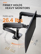 ErGear Dual Monitor Desk Mount up to 40 inches Screens, Max 26.4lbs Capacity - Image 6