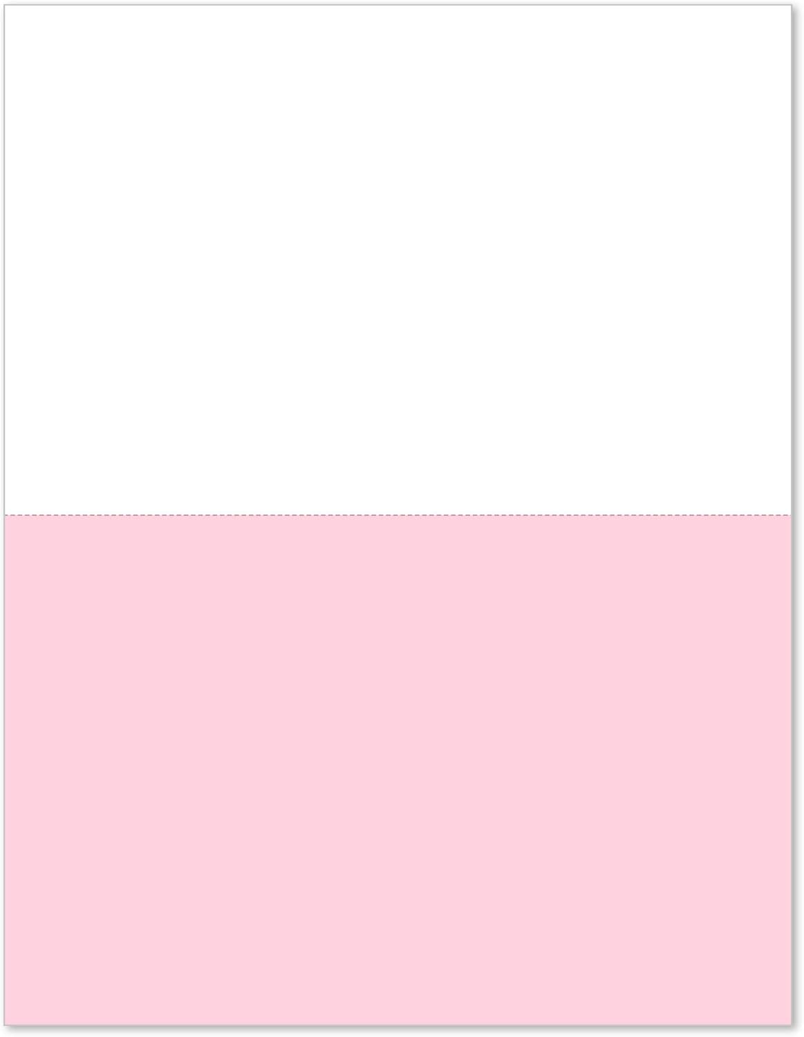 NextDayLabels - Case of 2,500 Sheets 8-1/2 x 11" 2 Part Perforated Paper, Great for Invoices, Receipt, Statement etc. (White/Pink)