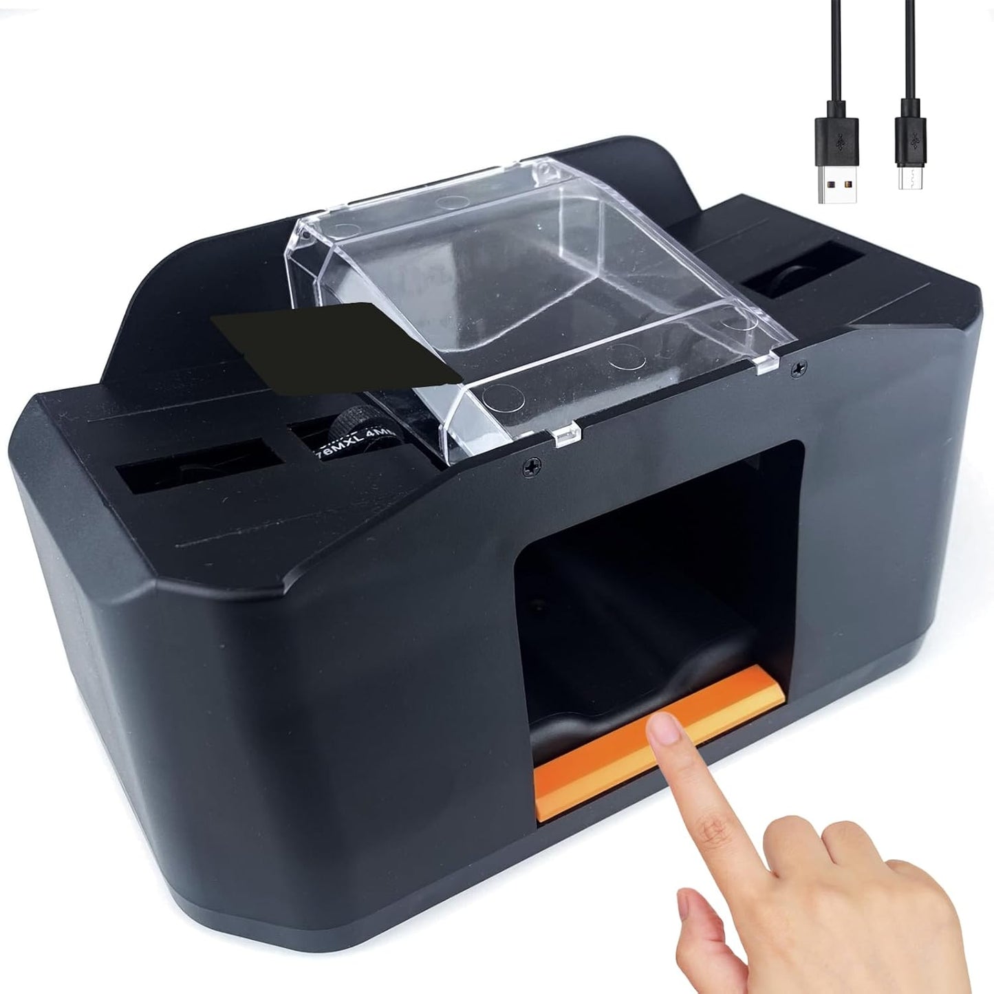 Rechargeable Card Shuffler Machine,Automatic Poker Shuffler for 1-2 Decks, Shuffling Mixer for Standard Size Playing Cards, Home Game Accessory