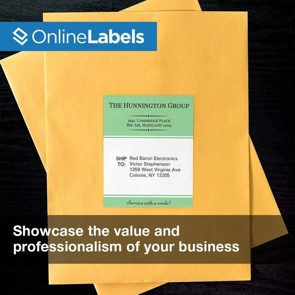 4 x 5 Rectangle Mailing Labels - Permanent, White Matte - Shipping, Wine, Product - Pack of 8,000-2,000 Sheets - Inkjet/Laser Printers - Online Labels