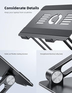 Lamicall Adjustable Laptop Stand, Portable Laptop Riser, Aluminum Laptop Stand - Image 8