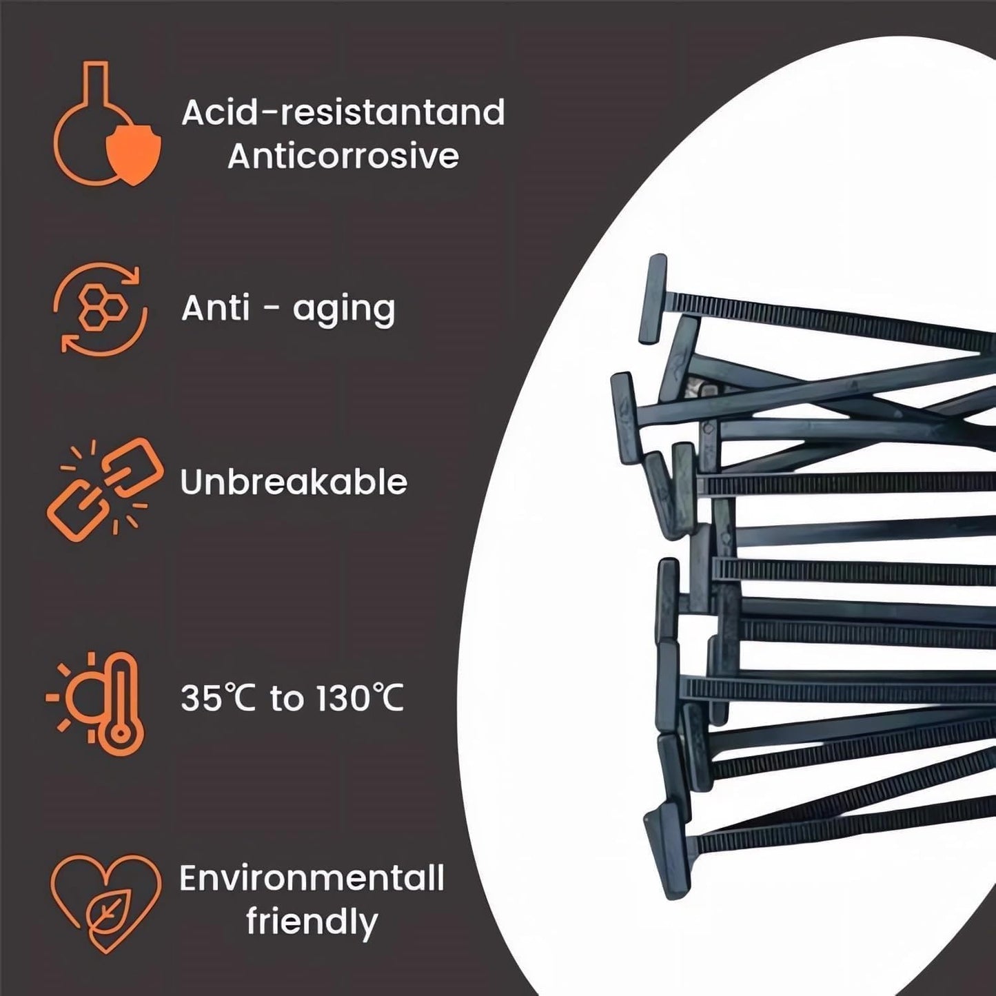 Upgraded Automotive Zipper Clips,Nylon Universal Cable Tie Buckle Self-Locking, Nylon Zip Ties Holders Kit [50+50Pcs Pin & Button] for Cars Fender Trunk Bumper Repair, Home & Garage