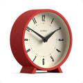 JONES CLOCKS® Venus Desk Clock | Modern Round Design | Red | Stylish Retro Look by JONESCLOCKS
