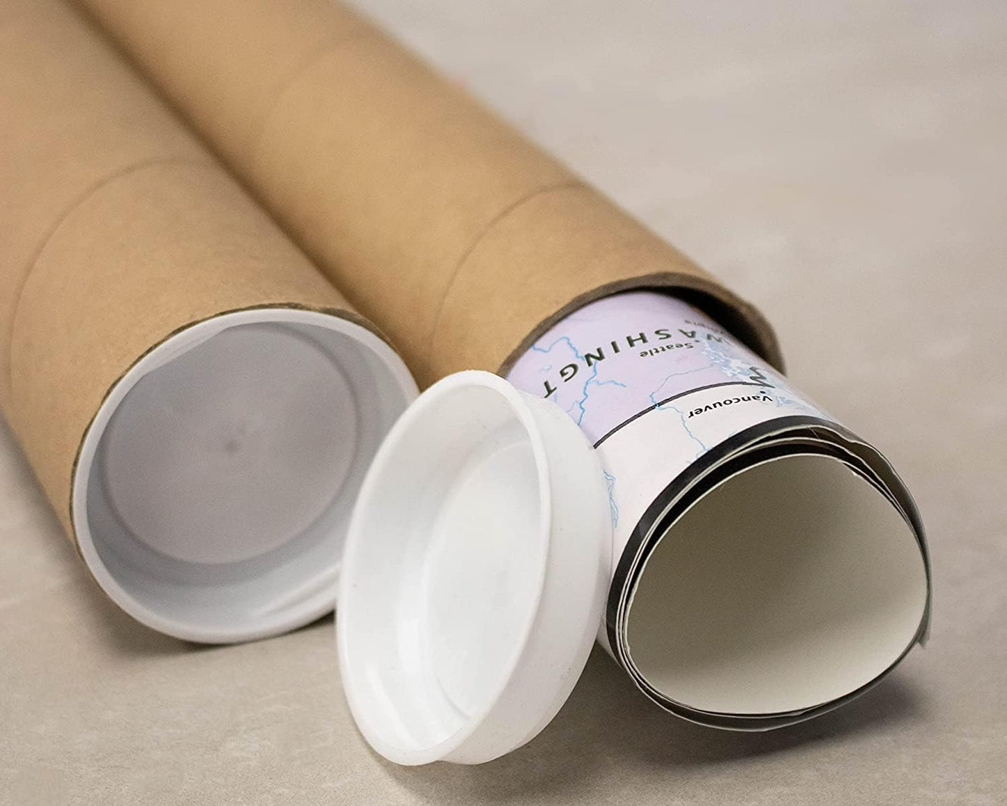 MagicWater Supply Mailing Tube - 3 in x 24 in - Kraft - 1 Pack - for Shipping and Storage of Posters, Arts, Crafts, and Documents