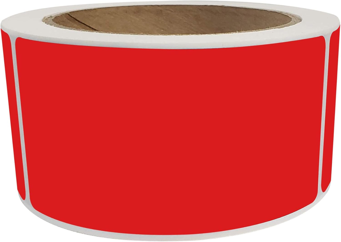 Royal Green Blank Name Tags Labels 4x2 (7.5cm x 2.5cm) Red Stickers Rolls - 250 Pack