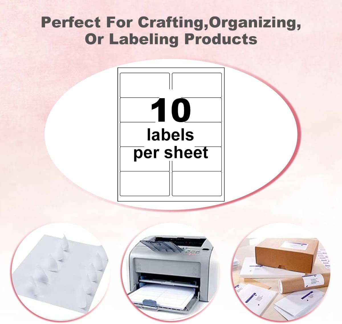 BESTEASY 10-UP Address Labels,/Address Mailing Labels 2000 Sheets Shipping Sticker Labels Compatible Laser/Ink Jet Shipping Labels(20000 Labels)