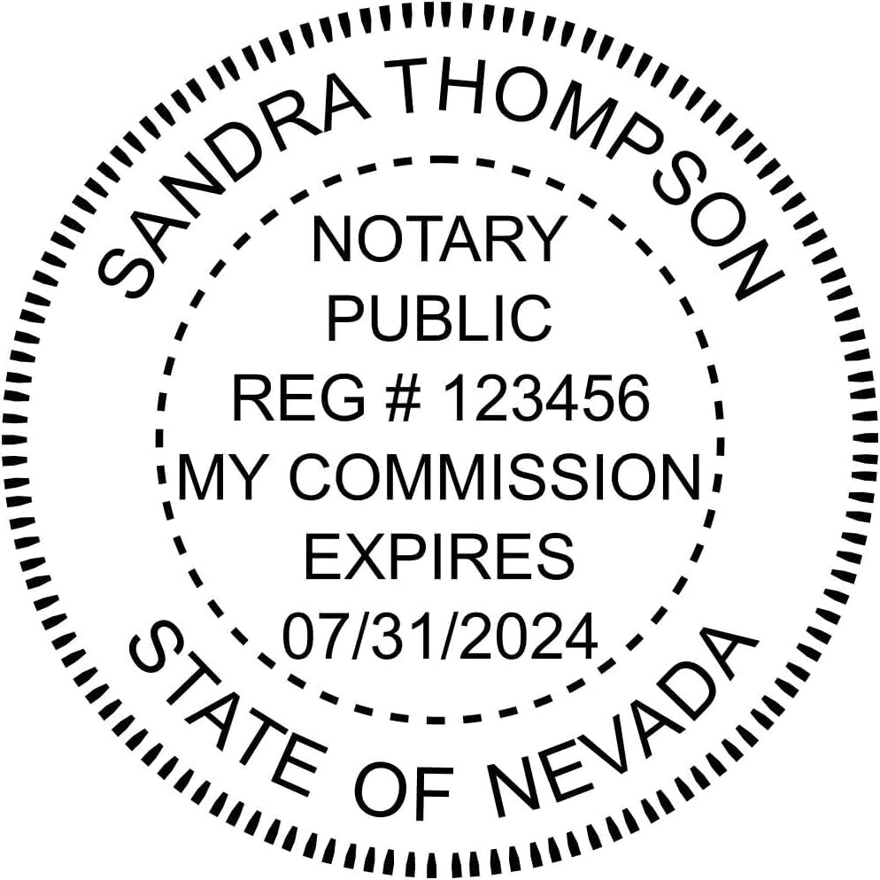 Nevada Round Notary Embosser | Official State Embosser | Official Seals | Meets State Specifications (Nevada, Round Embosser)