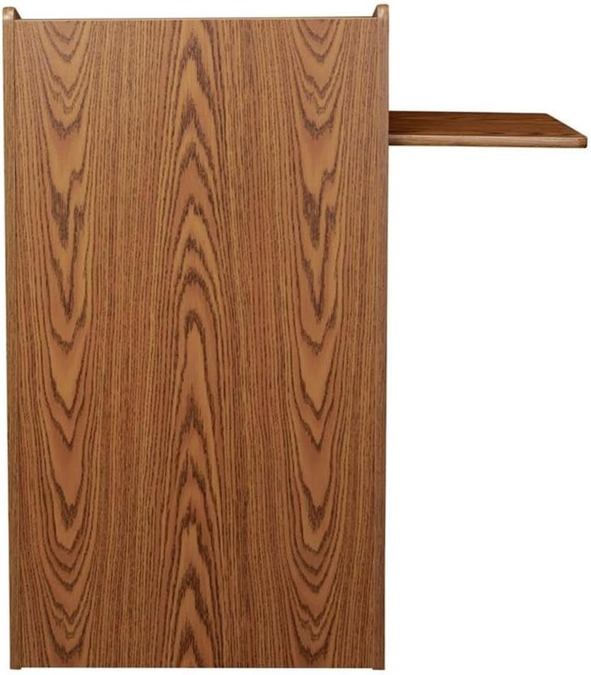 Pemberly Row Modern Wood Aristocrat Non-Sound Lectern in Medium Oak