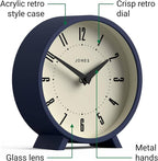 JONES CLOCKS® Venus Desk Clock | Modern Round Design | Blue | Stylish Retro Look - Image 5