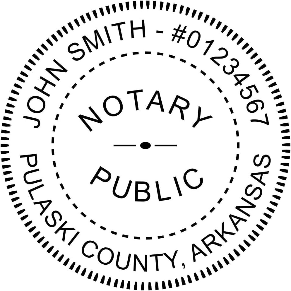 Custom Notary Embosser, Customizable for 37 Total States, Embossed Notary Seal | Great for Official Documents and Paperwork | Great Way to Certify Your Documents (Arkansas)