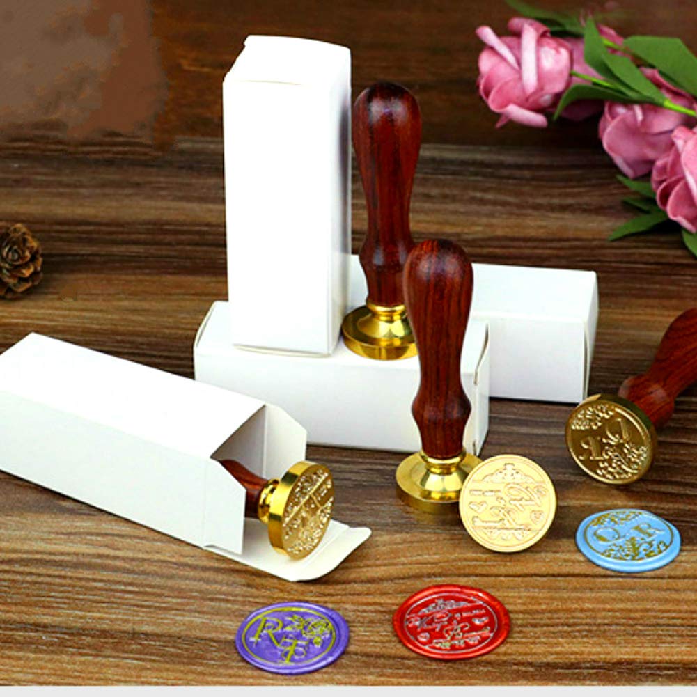 Wax Seal Stamp With Removable Brass Head Wooden Handle - Southern Swallow Design for Envelope Sealing