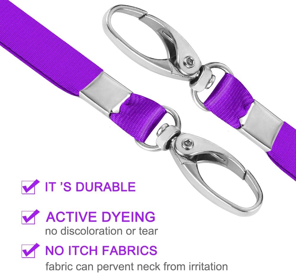 Lanyards for Id Badges Holder Bulk Lanyard with Clip Swivel Hooks for Name Tag ID Badge Holder,Students, Employees