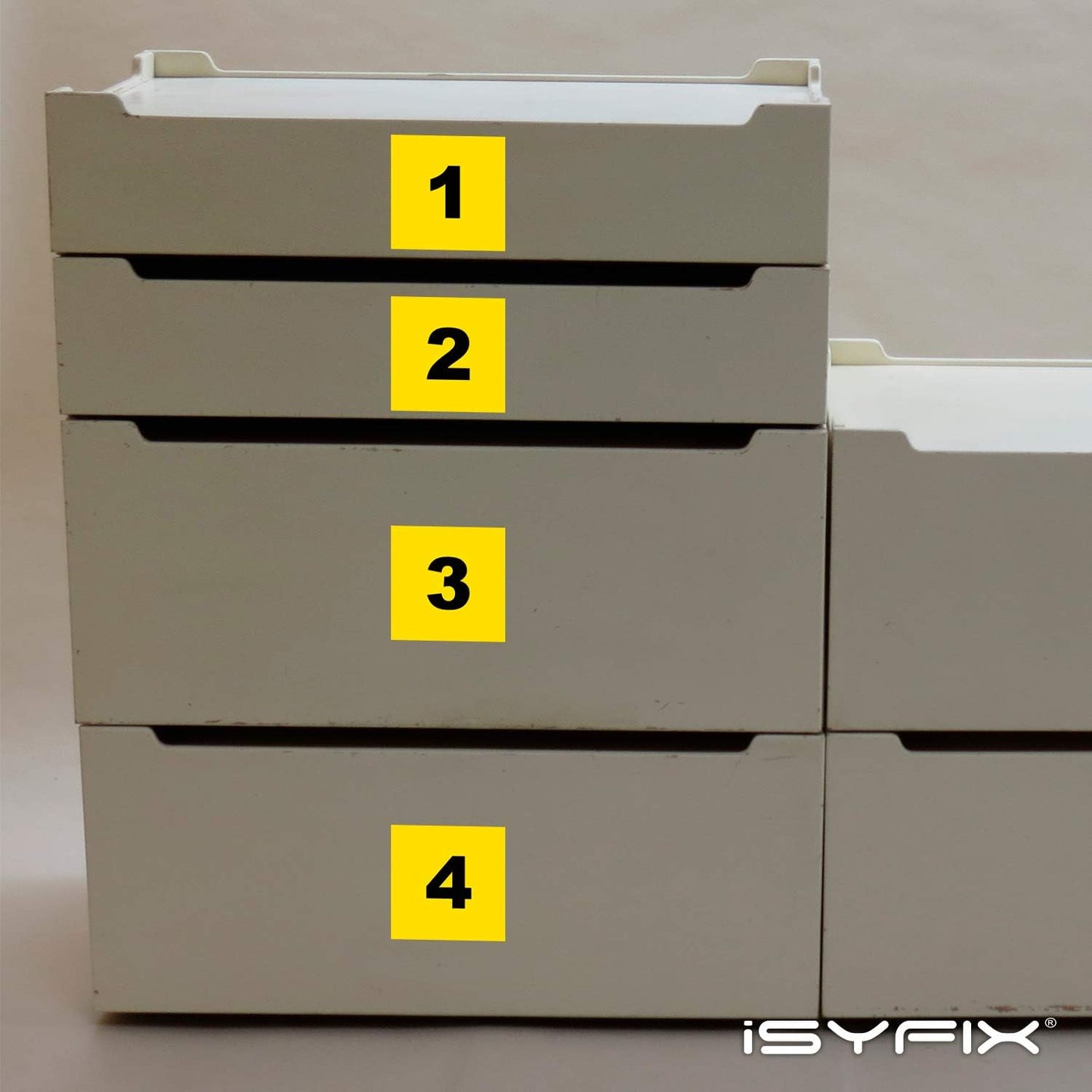 iSYFIX Yellow Consecutive Number Stickers – 1 to 100, 3-inch, 1 Set – Vinyl Self Adhesive Premium Decal, Ideal for Inventory, Storage, Organizing, Boxes, Toolbox, Lockers & More, Indoor/Outdoor