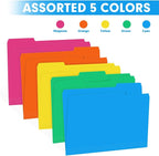 File Folder, RAZCC 250 Pack 1/3 Cut Tab Colored Folders, Colored File Folder - Image 6