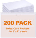 Outus 200 Pack 5x7 Inch Self Adhesive Label Pockets Bulk Plastic Labels Holders by Outus