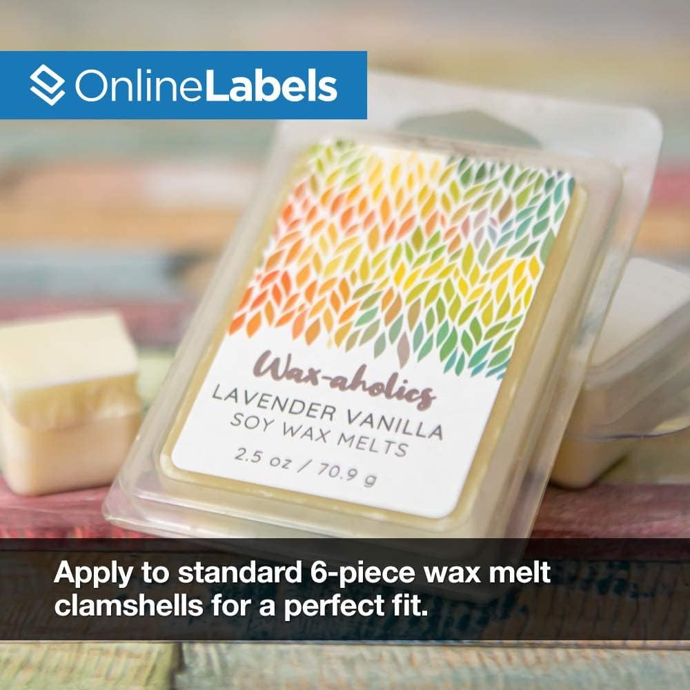 3 x 2 Rectangle Labels - Permanent, White Matte - Wax Melt, Soap, Address Labels - Pack of 100 Labels, 10 Sheets - Inkjet/Laser Printers - Online Labels